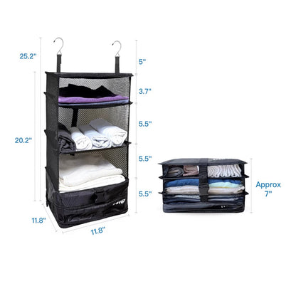 PORTABLE HANGING TRAVEL SHELVES